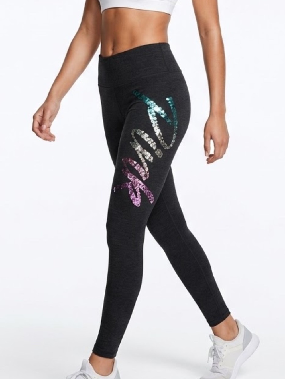 High Waisted Leggings Skinny Fit Cotton Blend Medium PINK